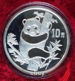 1987 China Panda 2 Coin Silver Proof Set 10 & 50 Yuan Coins, 6 oz of Fine Silver