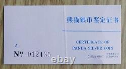 1987 China Panda 2 Coin Silver Proof Set 10 & 50 Yuan Coins, 6 oz of Fine Silver