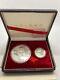 1987 China Panda 2 Coin Silver Proof Set 10 & 50 Yuan Coins w OGP