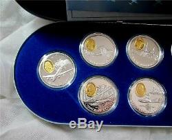1990 Canada Aviation Gold Sterling silver 10 x $20 Dollars proof coin set