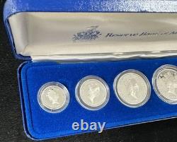 1990 Royal Australian Mint/Bank of New Zealand 5-Coin Silver PROOF Set, OGP