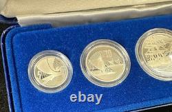 1990 Royal Australian Mint/Bank of New Zealand 5-Coin Silver PROOF Set, OGP