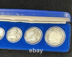 1990 Royal Australian Mint/Bank of New Zealand 5-Coin Silver PROOF Set, OGP