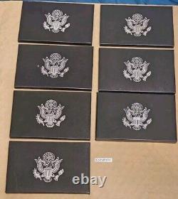 1992-1998 US Mint Silver Proof Sets 90% Silver OGP COA 7 Annual Sets 35 Coins