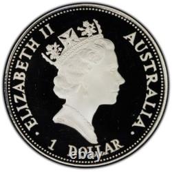 1992 $1 Australia 1 Oz Silver Proof Kookaburra Coin Rare 750 Eagle Privy Minted