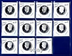 1992 2022 S SILVER Proof Kennedy Half Dollar Set 31 Coins