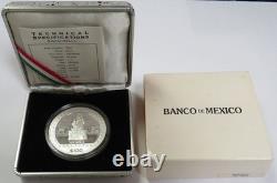 1992 MEXICO SILVER PROOF 100 PESOS XOCHIPILLI 1oz 999 FINE COIN BOX COA