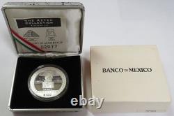 1992 MEXICO SILVER PROOF 100 PESOS XOCHIPILLI 1oz 999 FINE COIN BOX COA