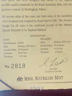 1992 Royal Ladies Masterpieces In Silver Proof Australian Coin Set Boxed & COA