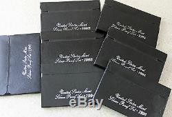 1992 thru 1998 US Mint ANNUAL 5 Coin SILVER Proof Set Lot 7 Sets 35 Coins