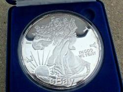 1994 Giant Rare Eagle Proof Coin Over A Pound 17.1 Avdp. 999 Silver Coin Coa