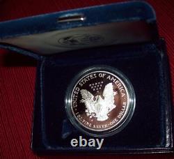 1994 P Proof Silver Eagle American Dollar $1 Coin. 999 Fine Silver Box / Coa