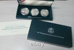 1994 US Veterans 3 Coin Silver Dollar Proof Commemorative Set