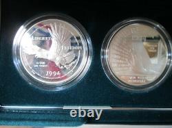 1994 US Veterans 3 Coin Silver Dollar Proof Commemorative Set