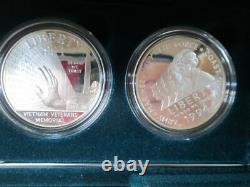 1994 US Veterans 3 Coin Silver Dollar Proof Commemorative Set