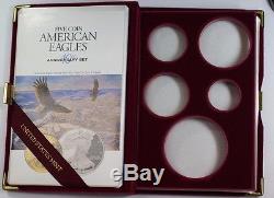 1995-w American Silver and Gold Eagle Proof Coin Collection 2 Cases With COA