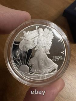 1996 P $1 Silver Proof 1OZ Eagle American Dollar Coin Philadelphia withOGP & COA