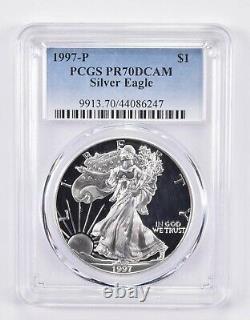 1997-P PR70 DCAM American Silver Eagle PCGS Blue Label 0046
