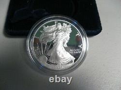 1998-P $1 American Silver Eagle 1oz Proof coin with Original Box and COA