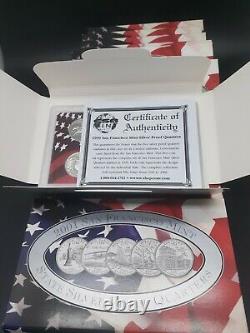 1999-2008 S 90% SILVER DCAM State Quarter Proof Set in Box with COA 50 Coins