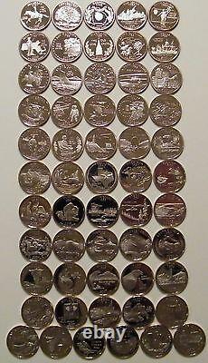 1999-2009 S -State Quarters Silver Proof- Complete 56 Coins / DC Territories