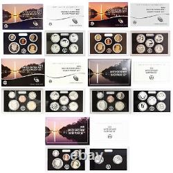 1999-2021 S Proof Set Run Box & COA 90% Silver US Mint 23 Sets 249 Coins
