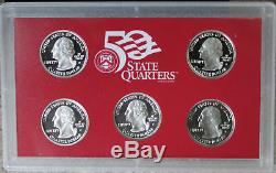1999 thru 2009 Silver Proof State Quarter Lot 90% Silver No Box or COA 56 Coins
