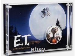 1 Oz Silver Proof E. T. Extra-Terrestrial UV Glow 40th Anniversary Display 2022