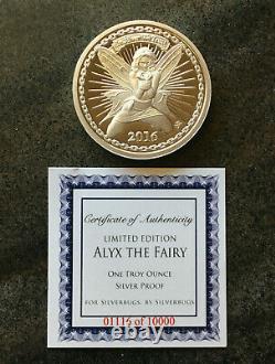 1oz. Reddit Silverbug 2016 Alyx The Fairy Limited Edition Silver Round #1116