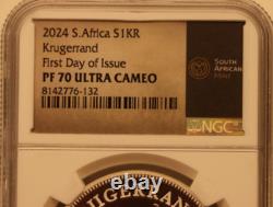 1oz Silver Krugerrand Proof NGC PF70 First Day of Issue. 999 Silver S1KR 2024
