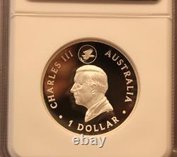 1oz Silver NGC PF70 Proof Australia Wedge-Tailed Eagle First Day of Issue Gilt