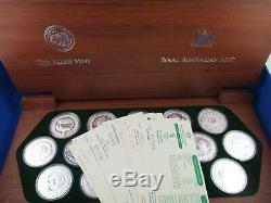 2000 SYDNEY OLYMPIC $5 SILVER PROOF 16 COIN COLLECTION. COMPLETE. Heavy box 2kg