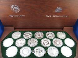 2000 SYDNEY OLYMPIC $5 SILVER PROOF 16 COIN COLLECTION. Heavy item 2 kilos