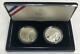 2001 P & D American Buffalo Proof & Uncirculated Silver Dollars Comm 2 Coin Lot