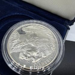2001 P & D SILVER PROOF & Uncirculated AMERICAN BUFFALO 2 Coin Set with Box & COA