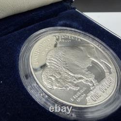 2001 P & D SILVER PROOF & Uncirculated AMERICAN BUFFALO 2 Coin Set with Box & COA