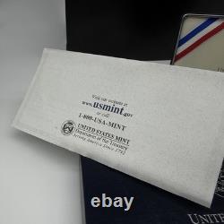 2001 P & D SILVER PROOF & Uncirculated AMERICAN BUFFALO 2 Coin Set with Box & COA