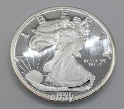 2002 1LB Pound Proof Walking Liberty United States Troy. 999 Fine Silver Coin