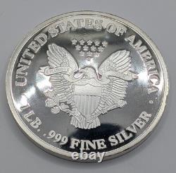 2002 1LB Pound Proof Walking Liberty United States Troy. 999 Fine Silver Coin