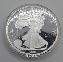 2002 1LB Pound Proof Walking Liberty United States Troy. 999 Fine Silver Coin