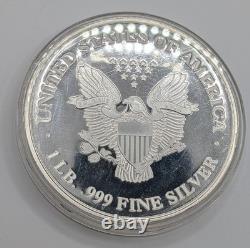 2002 1LB Pound Proof Walking Liberty United States Troy. 999 Fine Silver Coin