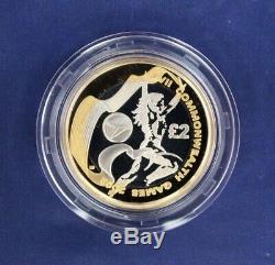 2002 Silver Proof £2 coin x 4 Set Commonwealth Games in Case with COA (M1/6)