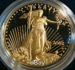 2002 W American Gold Eagle 4 Coin Proof Set w Box COA Platinum Silver Palladium