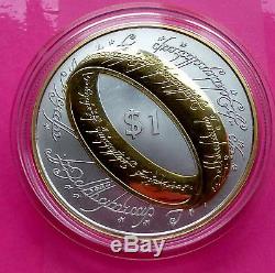 2003 Lord Of The Rings Silver Gold One Ring To Rule Them All Proof Coin