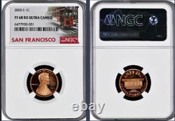 2005-S 11-coin Silver Proof Set NGC Graded San Francisco Trolley Car label