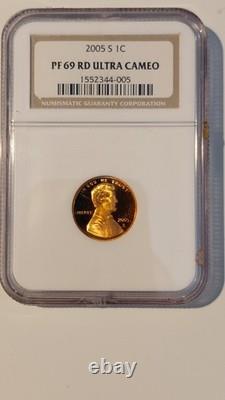 2005-s Silver Proof Set- 11 Coins Ngc Graded Pf69 Ultra Cameo