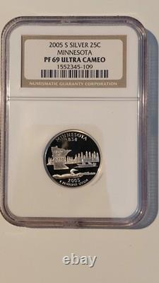 2005-s Silver Proof Set- 11 Coins Ngc Graded Pf69 Ultra Cameo