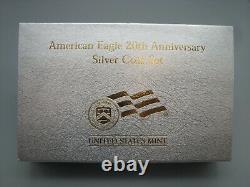 2006 American Eagle 20th Anniversary Silver 3 Coin Set Proof, Rev. PF, UNC