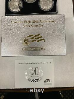2006 American Eagle 20th Anniversary Silver Three Coin Set