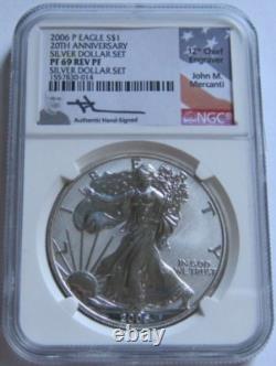 2006-P NGC PF69 Reverse Proof AMERICAN SILVER EAGLE COIN John Mercanti